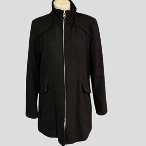 Buffalo David Bitton Outerwear Black Wool Blend Coat